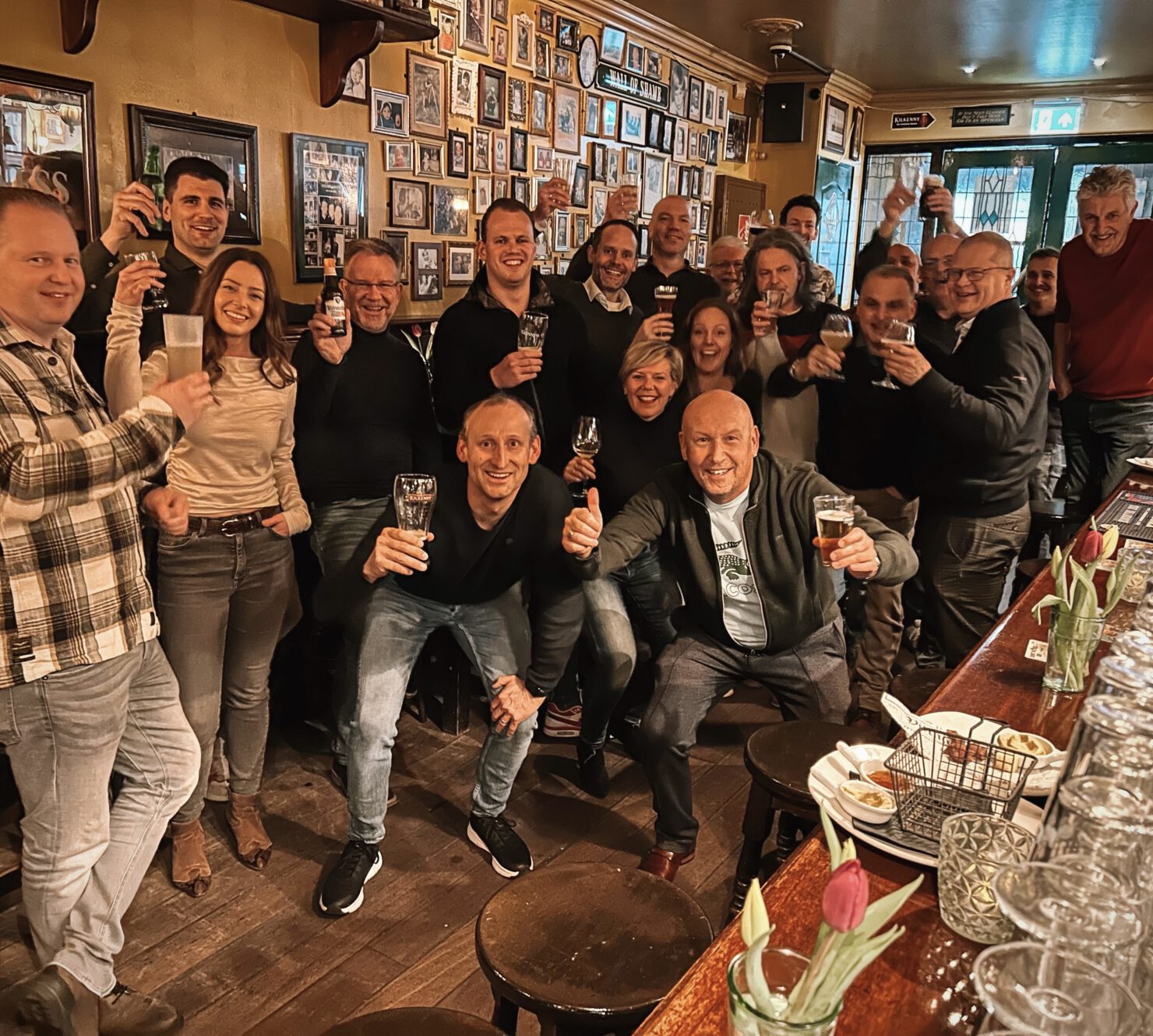 Groepsfoto borrel